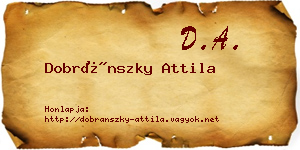 Dobránszky Attila névjegykártya