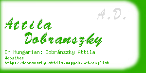 attila dobranszky business card