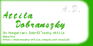 attila dobranszky business card